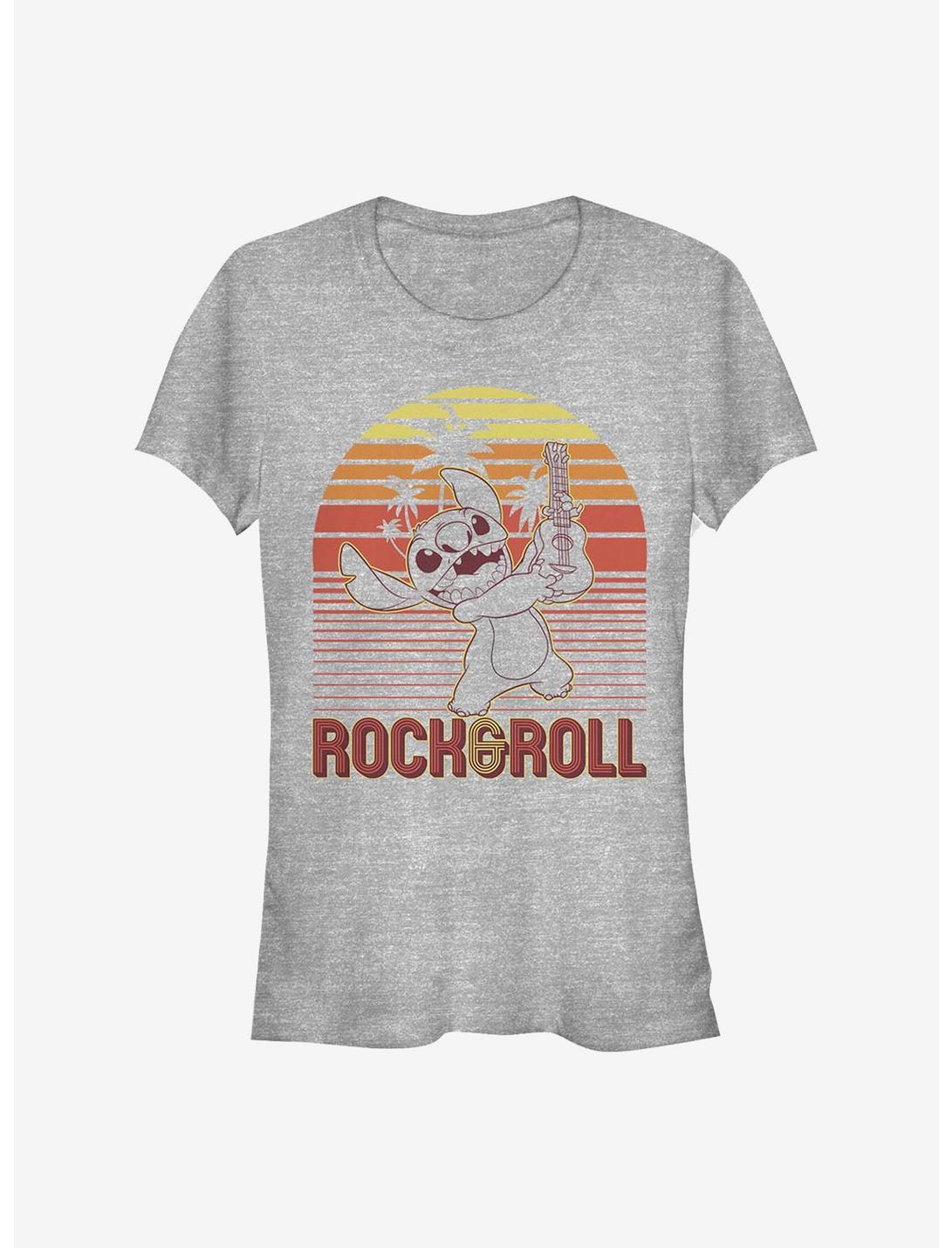 Disney Lilo & Stitch Rock And Roll Stitch Girls T-Shirt, ATH HTR, hi-res