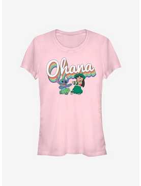 Disney Lilo & Stitch Rainbow Ohana Girls T-Shirt, , hi-res