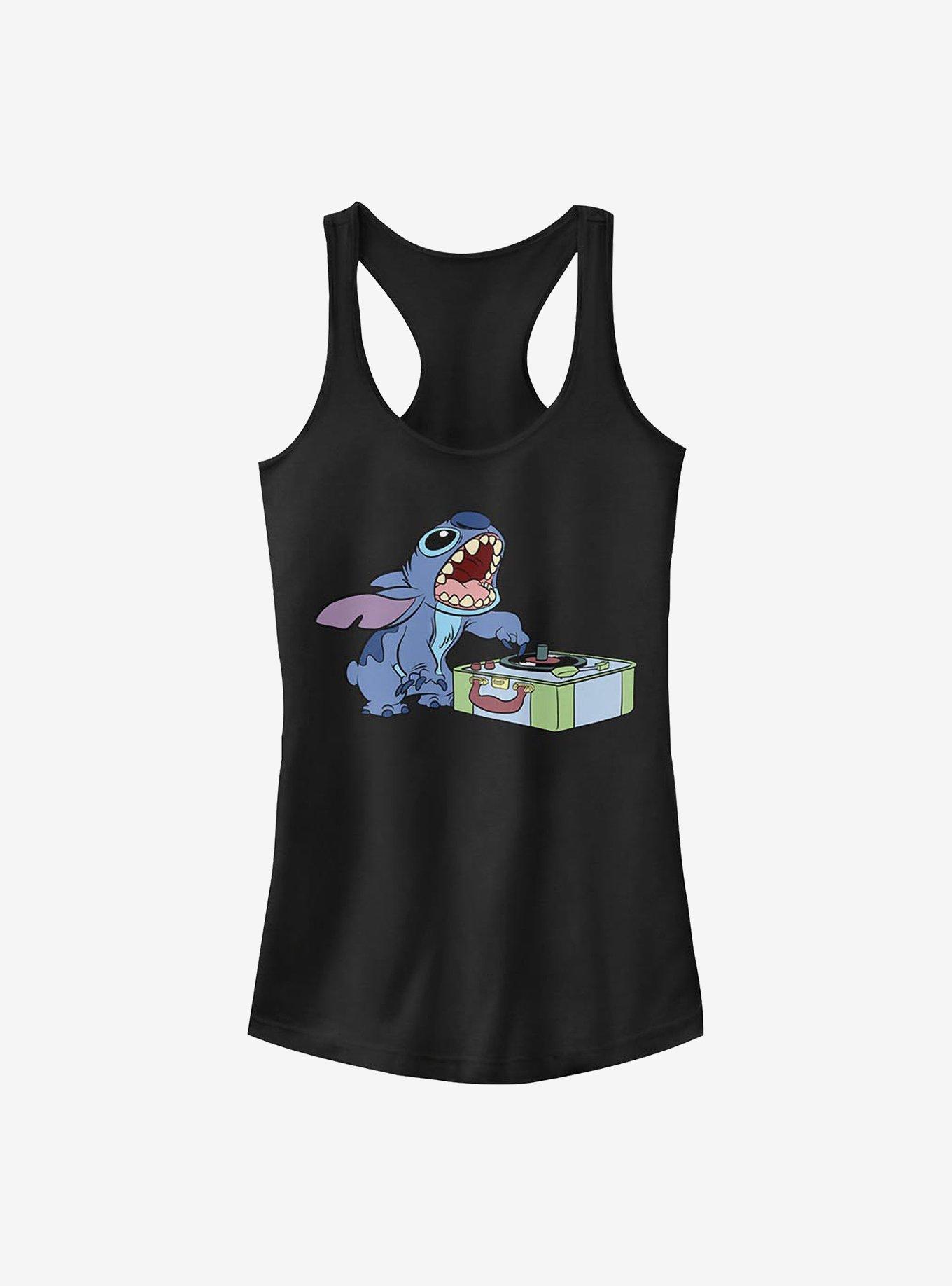 Disney Lilo & Stitch Dj Stitch Girls Tank, BLACK, hi-res