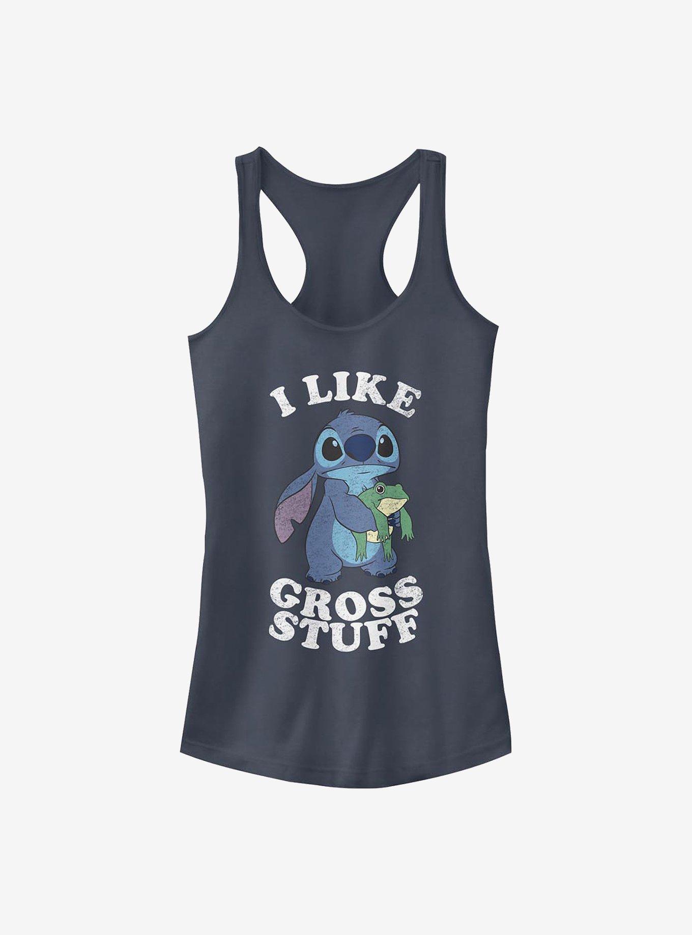 Disney Lilo & Stitch I Like Gross Stuff Stitch Girls Tank, INDIGO, hi-res