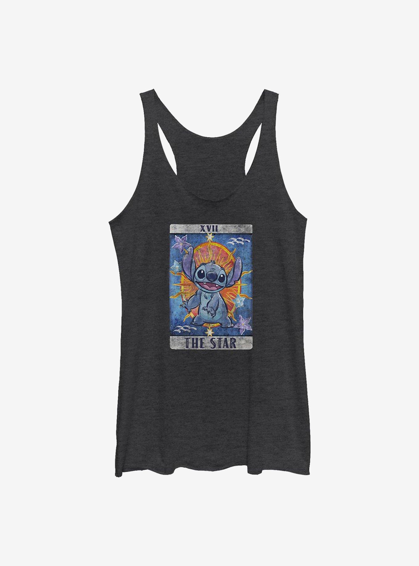 Disney Lilo & Stitch Tarot Girls Tank, BLK HTR, hi-res