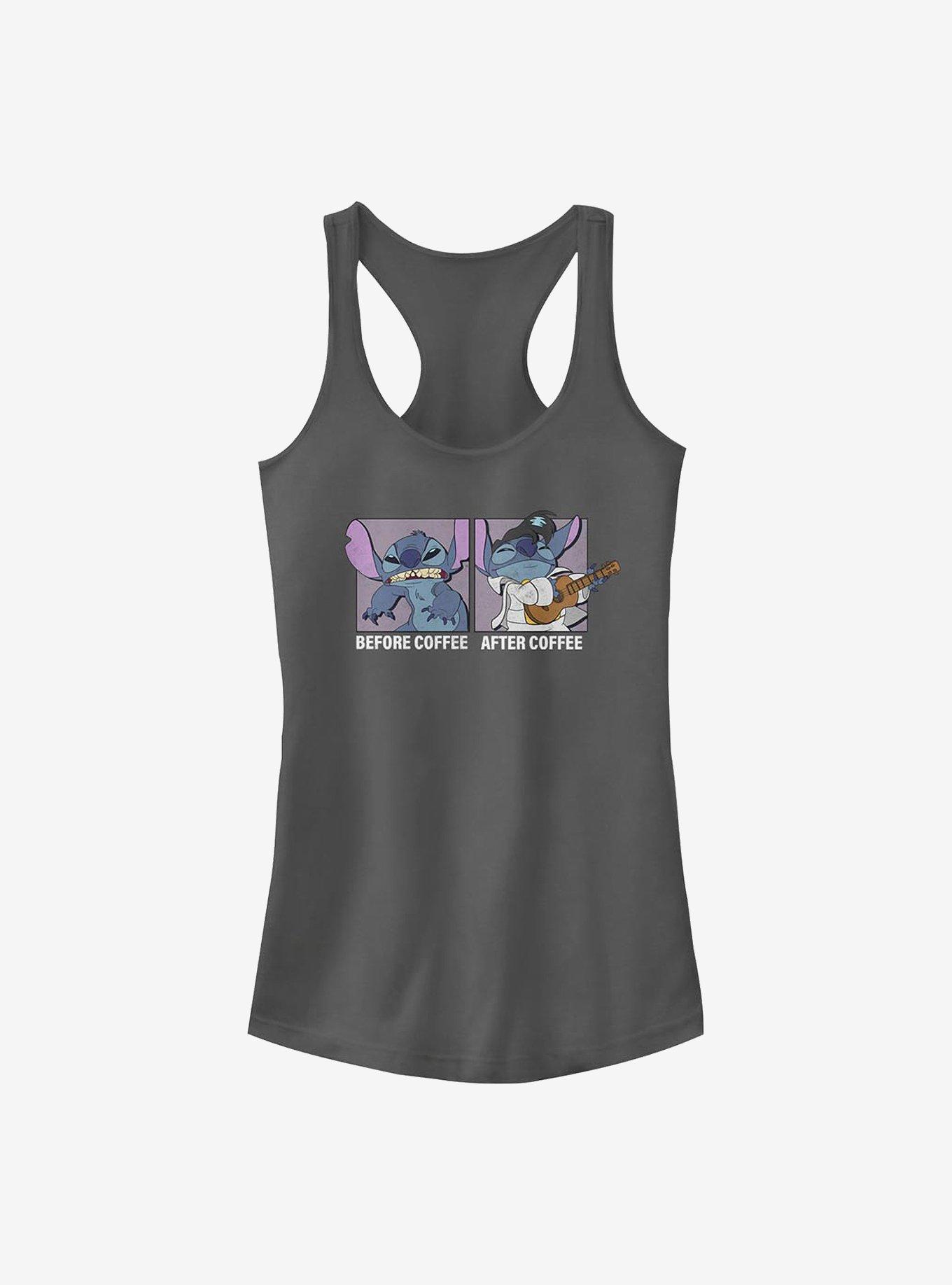 Disney Lilo & Stitch Coffee Girls Tank, CHARCOAL, hi-res