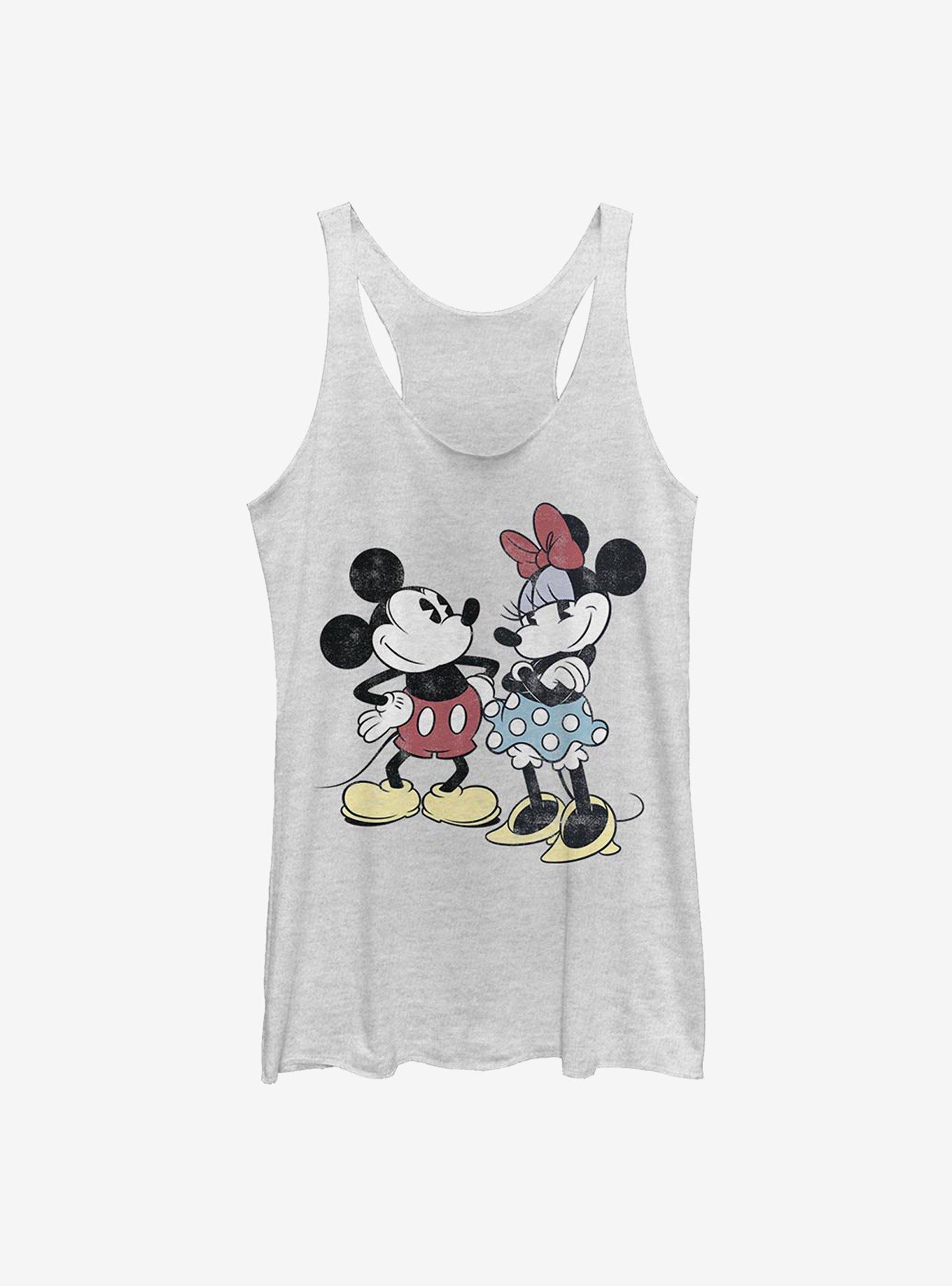Disney Mickey Mouse Mickey Minnie Retro Girls Tank, WHITE HTR, hi-res
