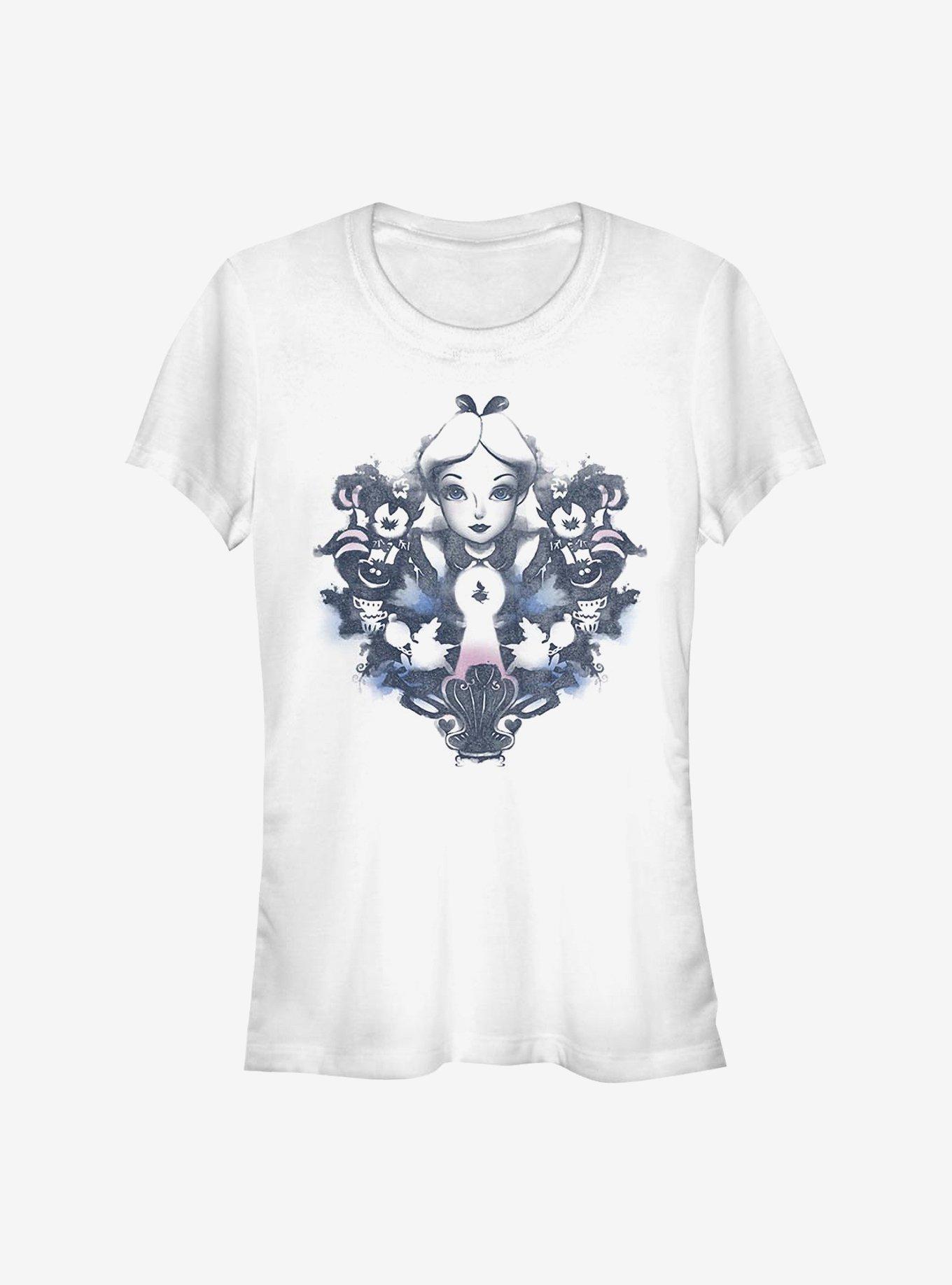 Disney Alice In Wonderland Alice Rorschach Girls T-Shirt, WHITE, hi-res