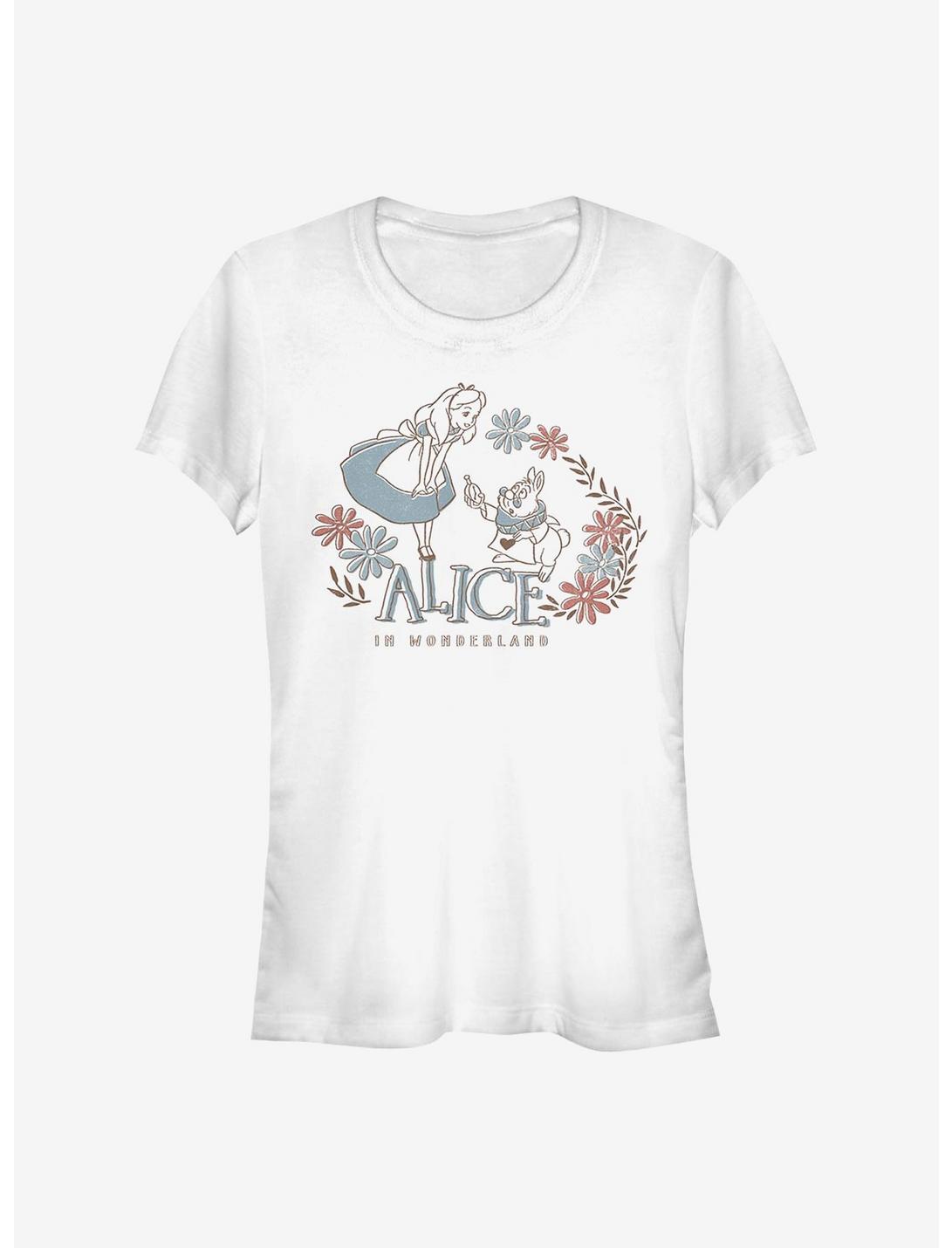 Disney Alice In Wonderland Alice And Rabbit Girls T-Shirt, WHITE, hi-res