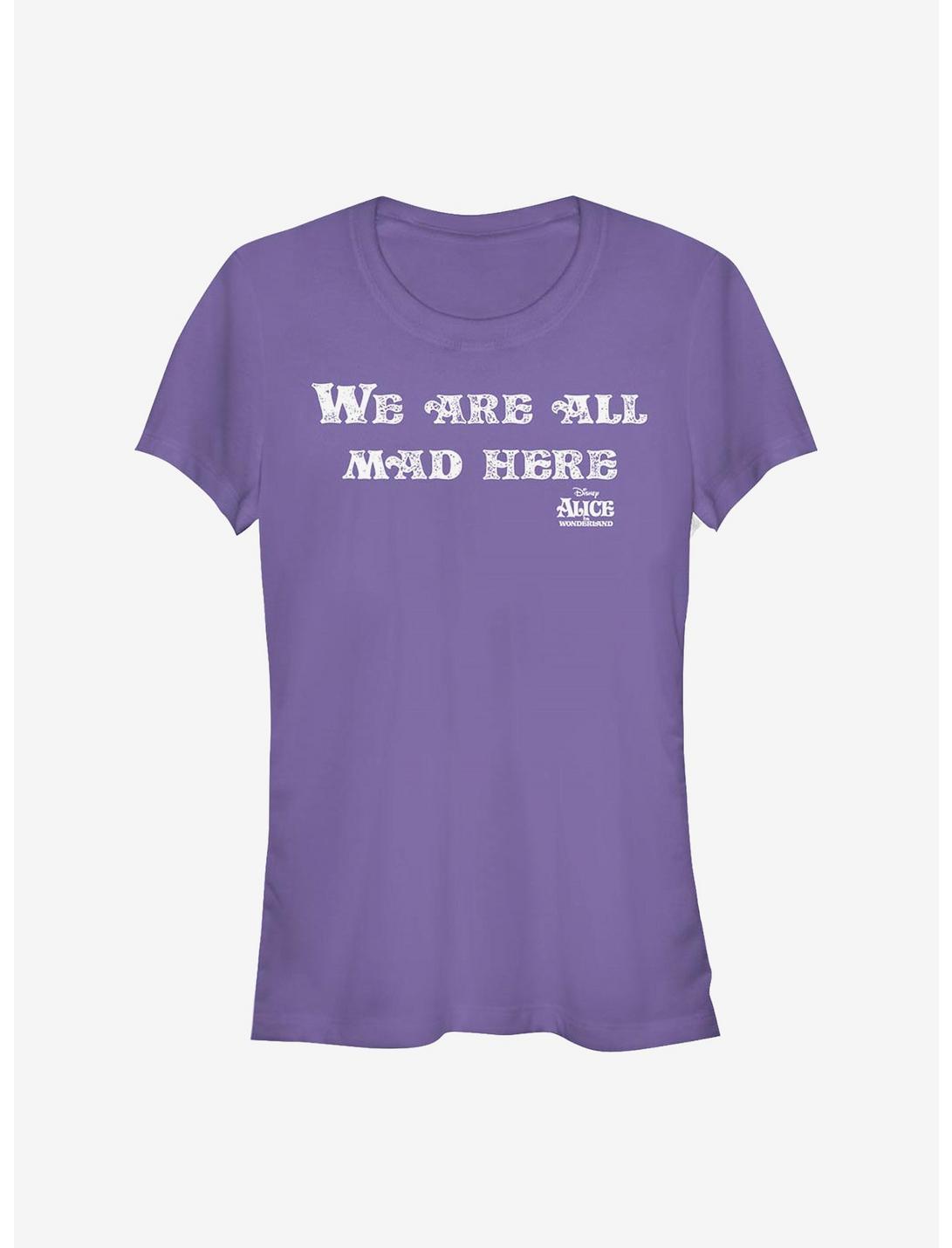 Disney Alice In Wonderland All Mad Here Girls T-Shirt, PURPLE, hi-res