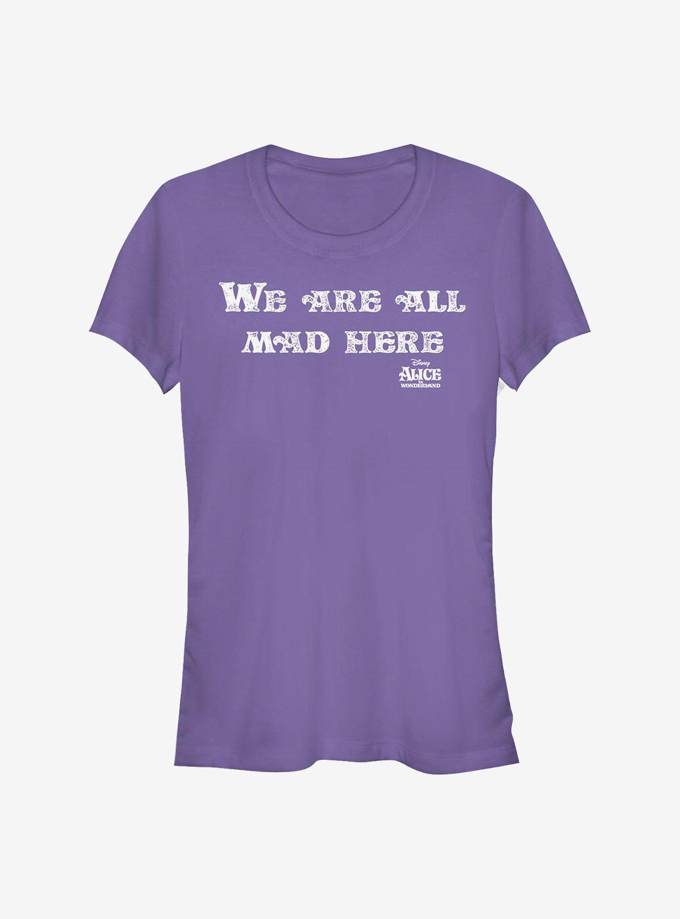 Disney Alice In Wonderland All Mad Here Girls T-Shirt, PURPLE, hi-res