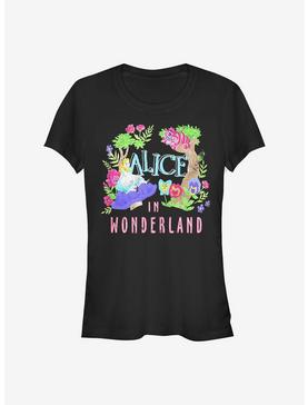 Disney Alice In Wonderland Neon Alice Girls T-Shirt, BLACK, hi-res