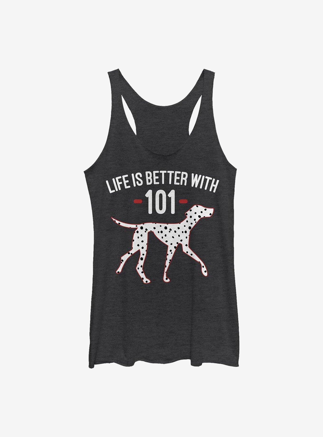 Disney 101 Dalmatians Better With Girls Tank, BLK HTR, hi-res