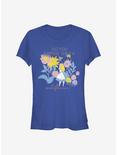 Disney Alice In Wonderland Wildflower Girls T-Shirt, ROYAL, hi-res