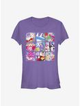 Disney Alice In Wonderland Wonder Art Blocks Girls T-Shirt, PURPLE, hi-res