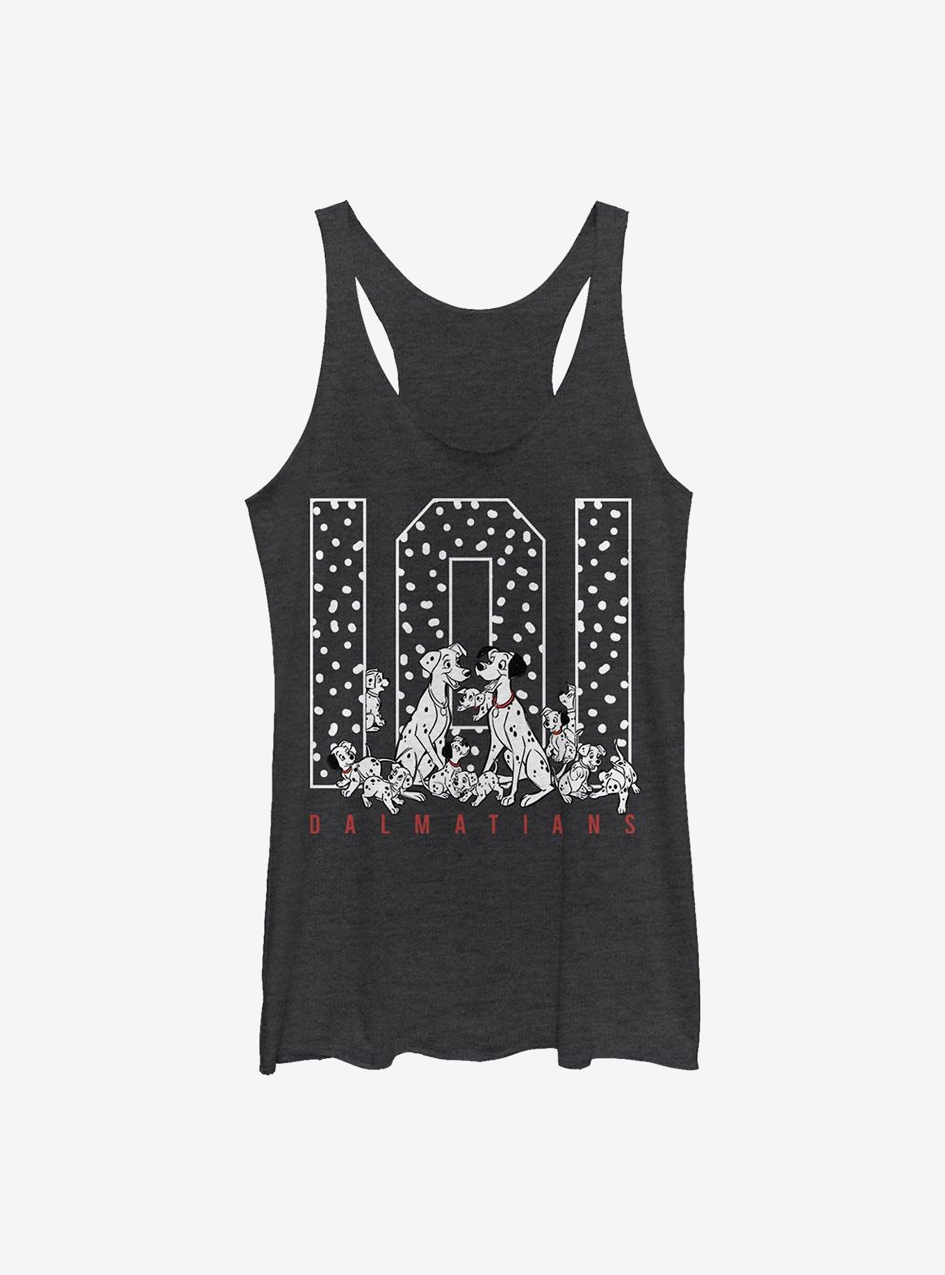 Disney 101 Dalmatians One Oh One Spots Girls Tank, BLK HTR, hi-res