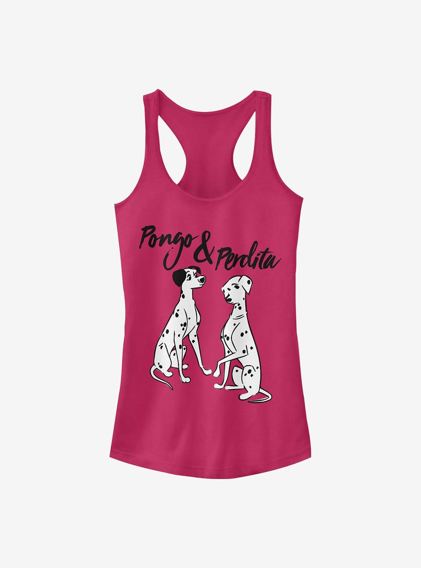 Disney 101 Dalmatians Pongo And Perdita Girls Tank, RASPBERRY, hi-res