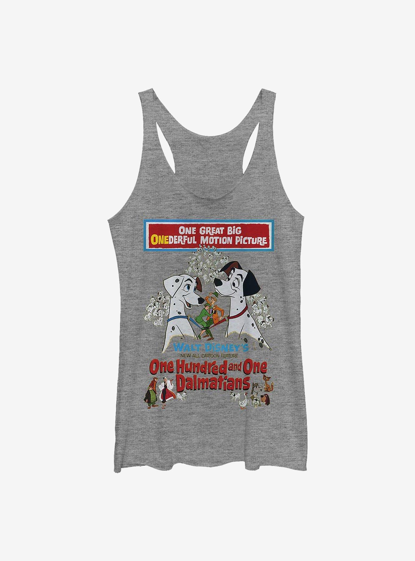 Disney 101 Dalmatians Vintage Poster Girls Tank, GRAY HTR, hi-res