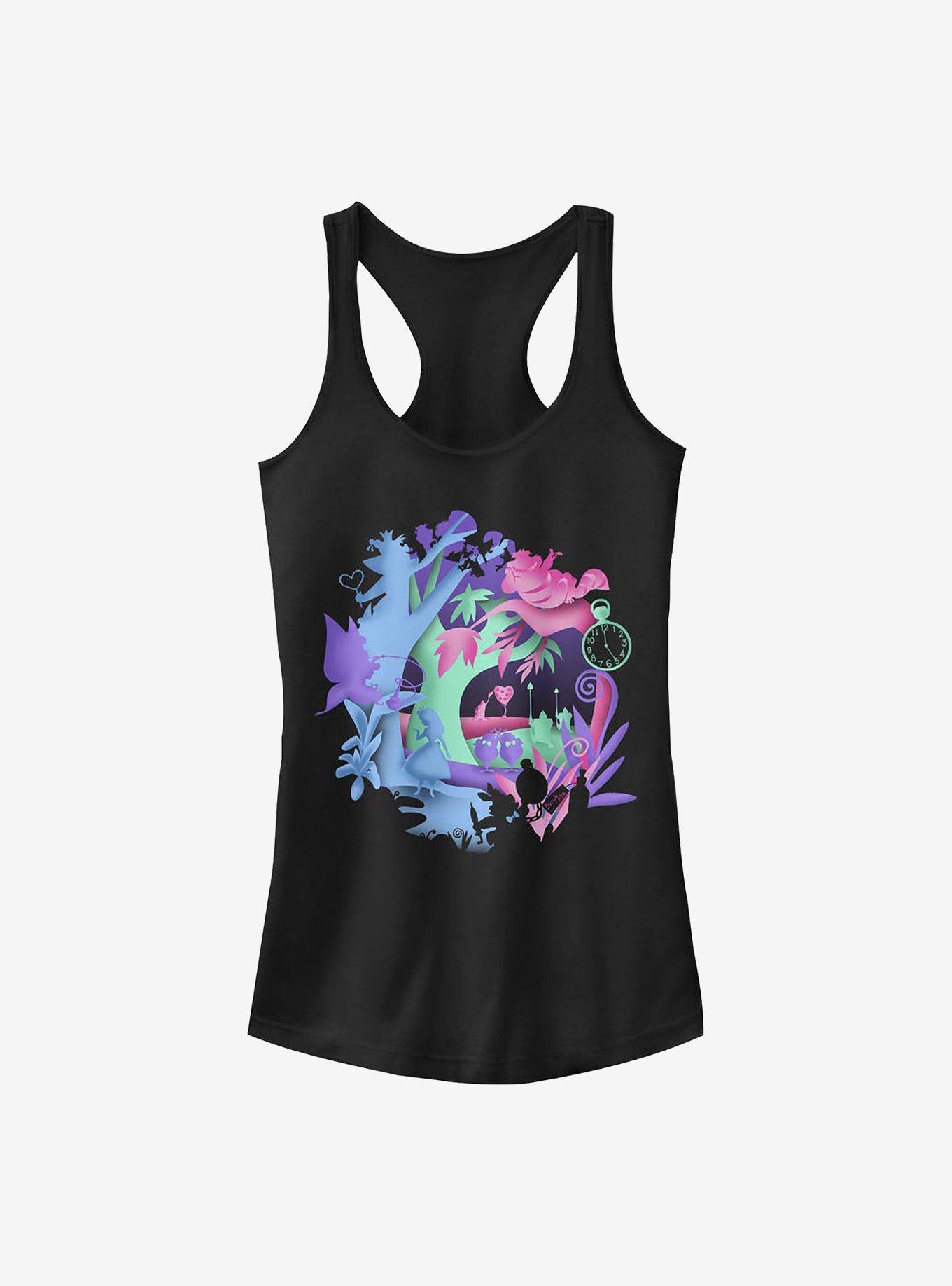 Disney Alice In Wonderland Chaos Wonderland Girls Tank, BLACK, hi-res