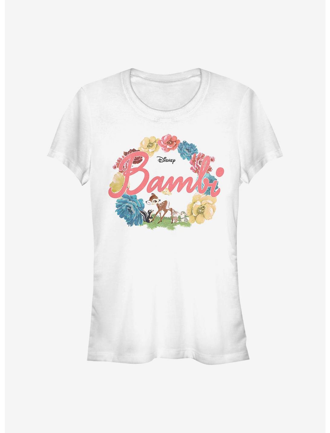 Disney Bambi Flowers Girls T-Shirt, WHITE, hi-res
