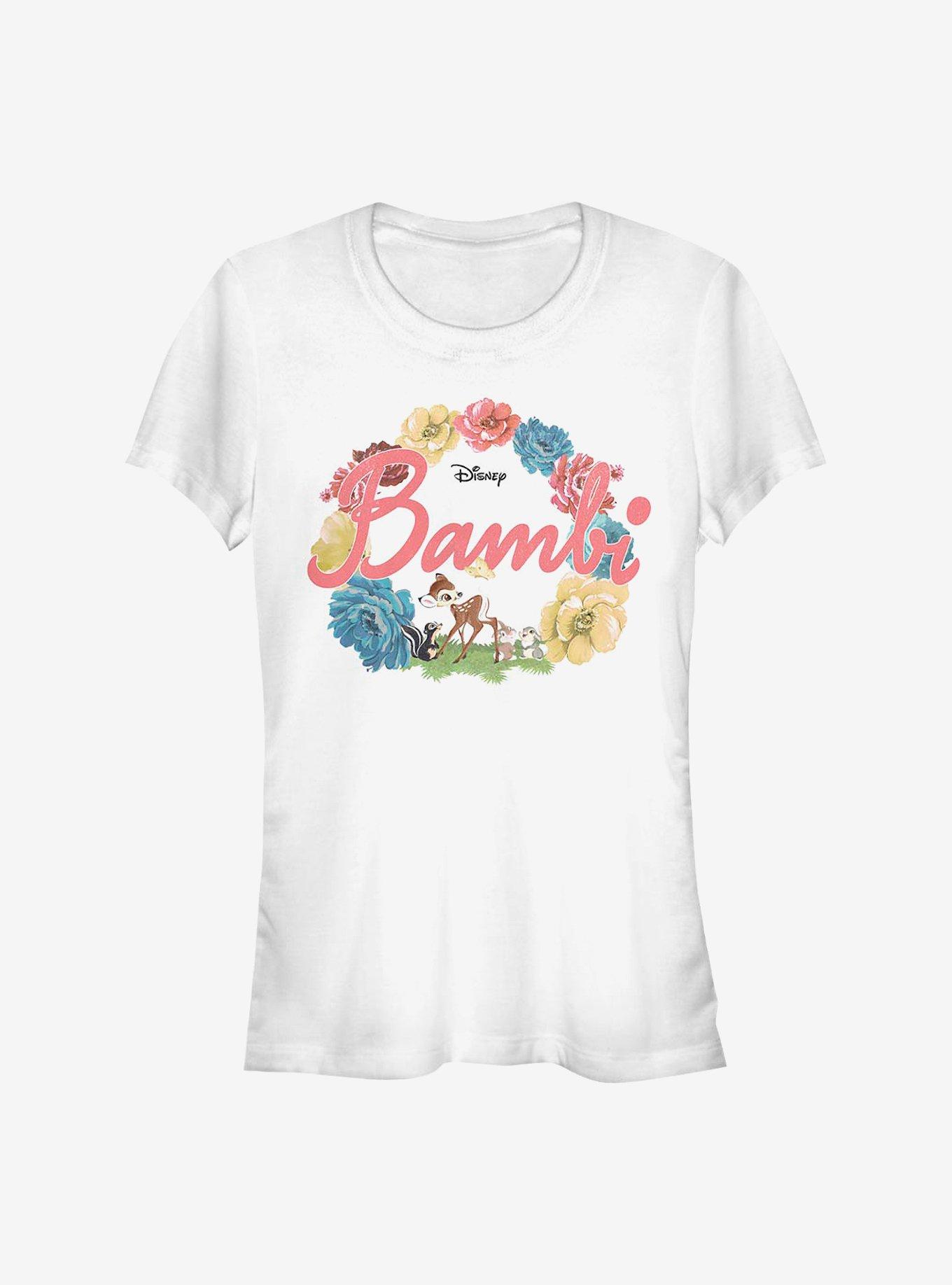 Disney Bambi Flowers Girls T-Shirt, WHITE, hi-res