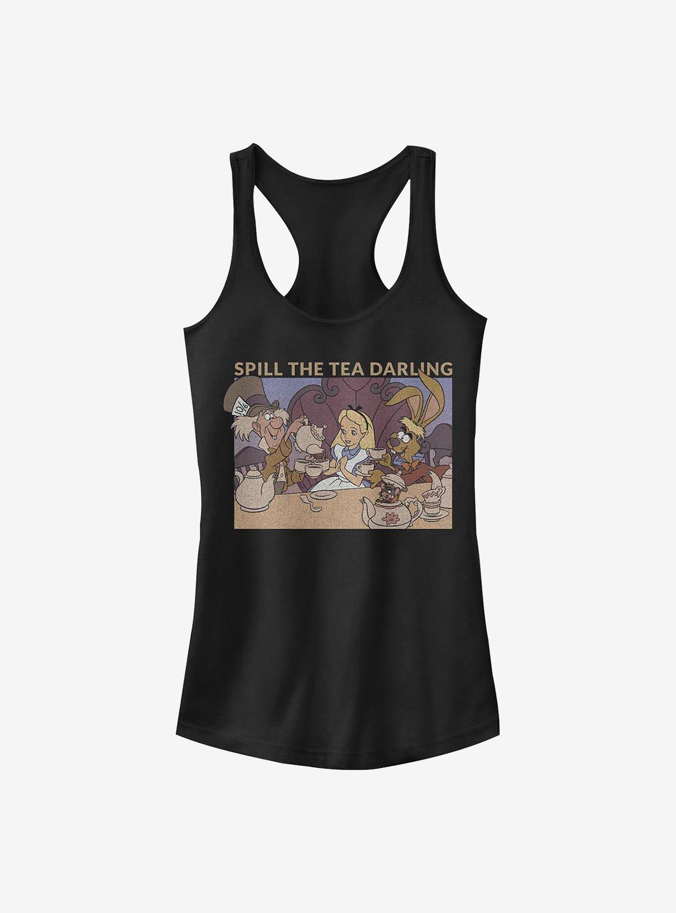 Disney Alice In Wonderland Spill The Tea Girls Tank, BLACK, hi-res