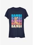 Disney Bambi Name Stacked Girls T-Shirt, NAVY, hi-res