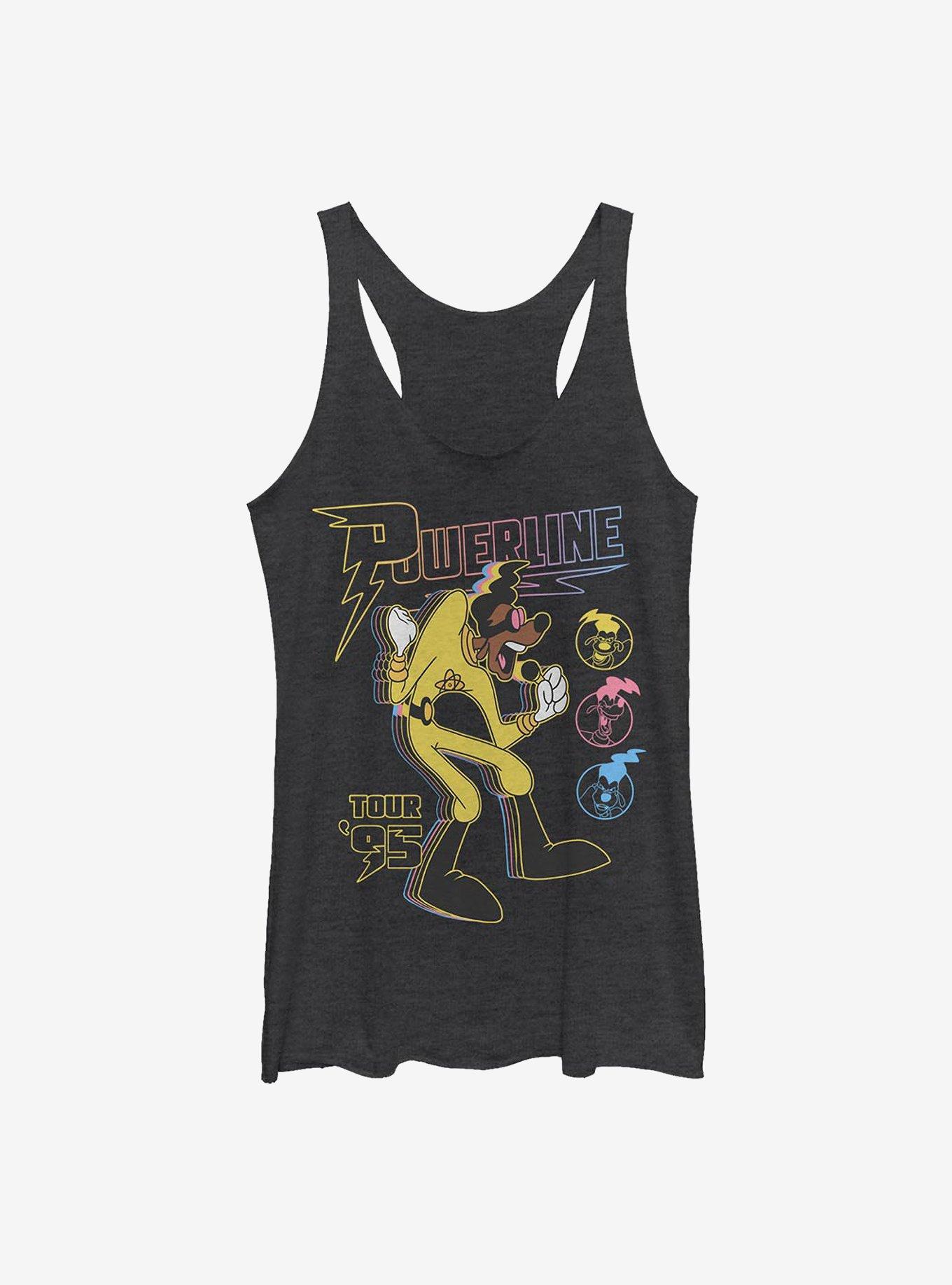 Disney A Goofy Movie Powerline Tour Girls Tank, BLK HTR, hi-res