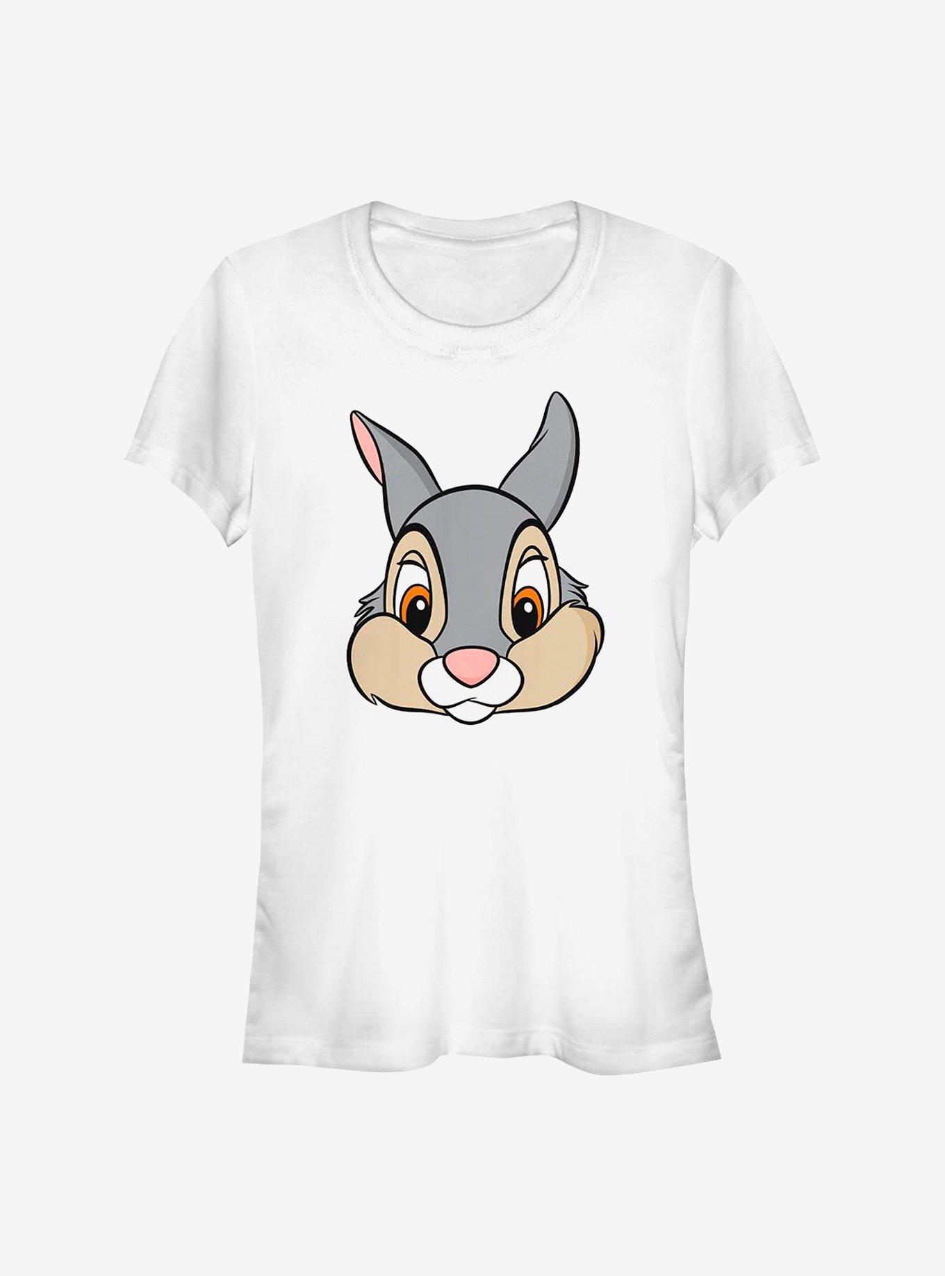 Disney Bambi Thumper Big Face Girls T-Shirt, WHITE, hi-res