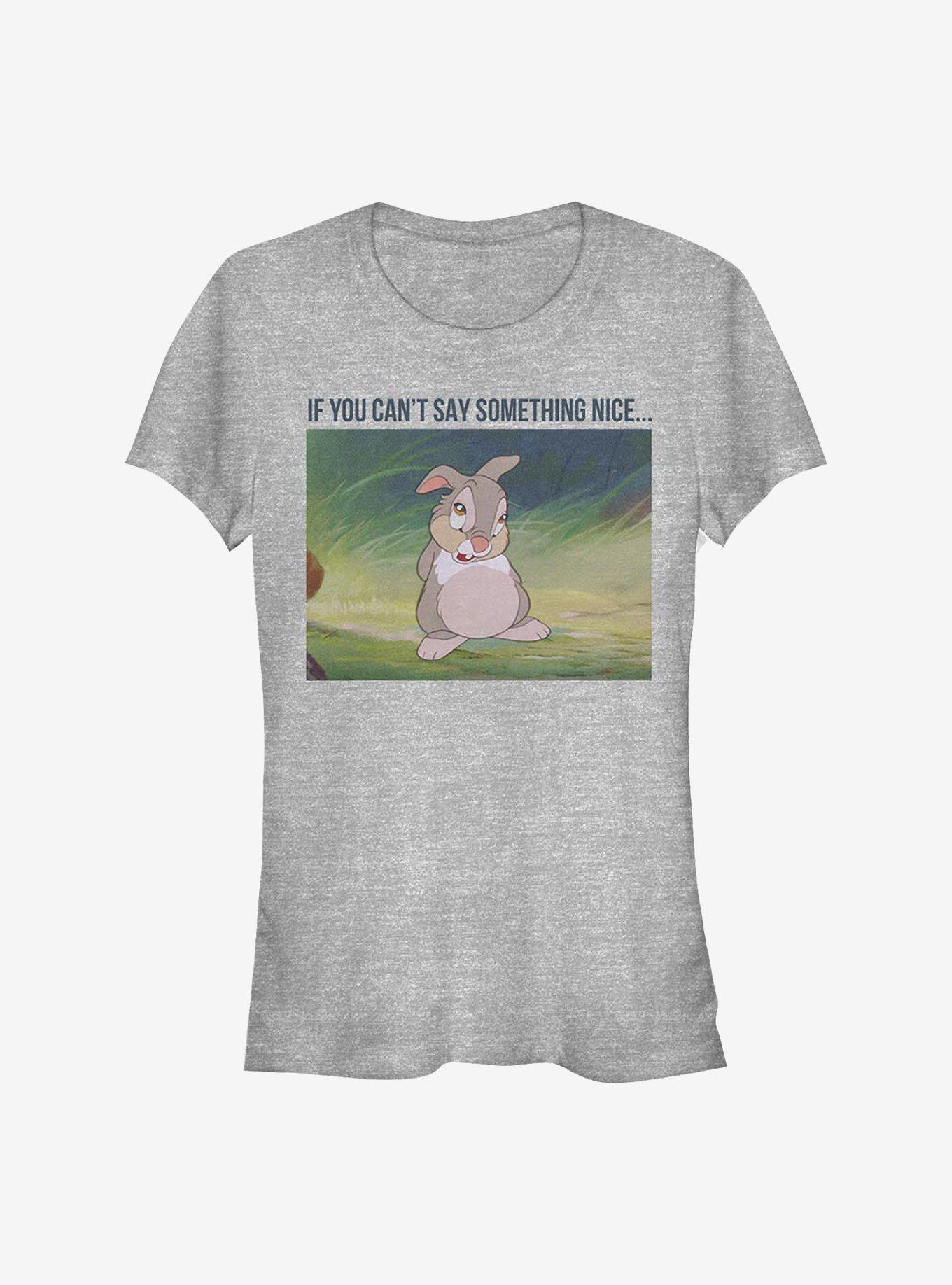 Disney Bambi Thumper Meme Girls T-Shirt, ATH HTR, hi-res