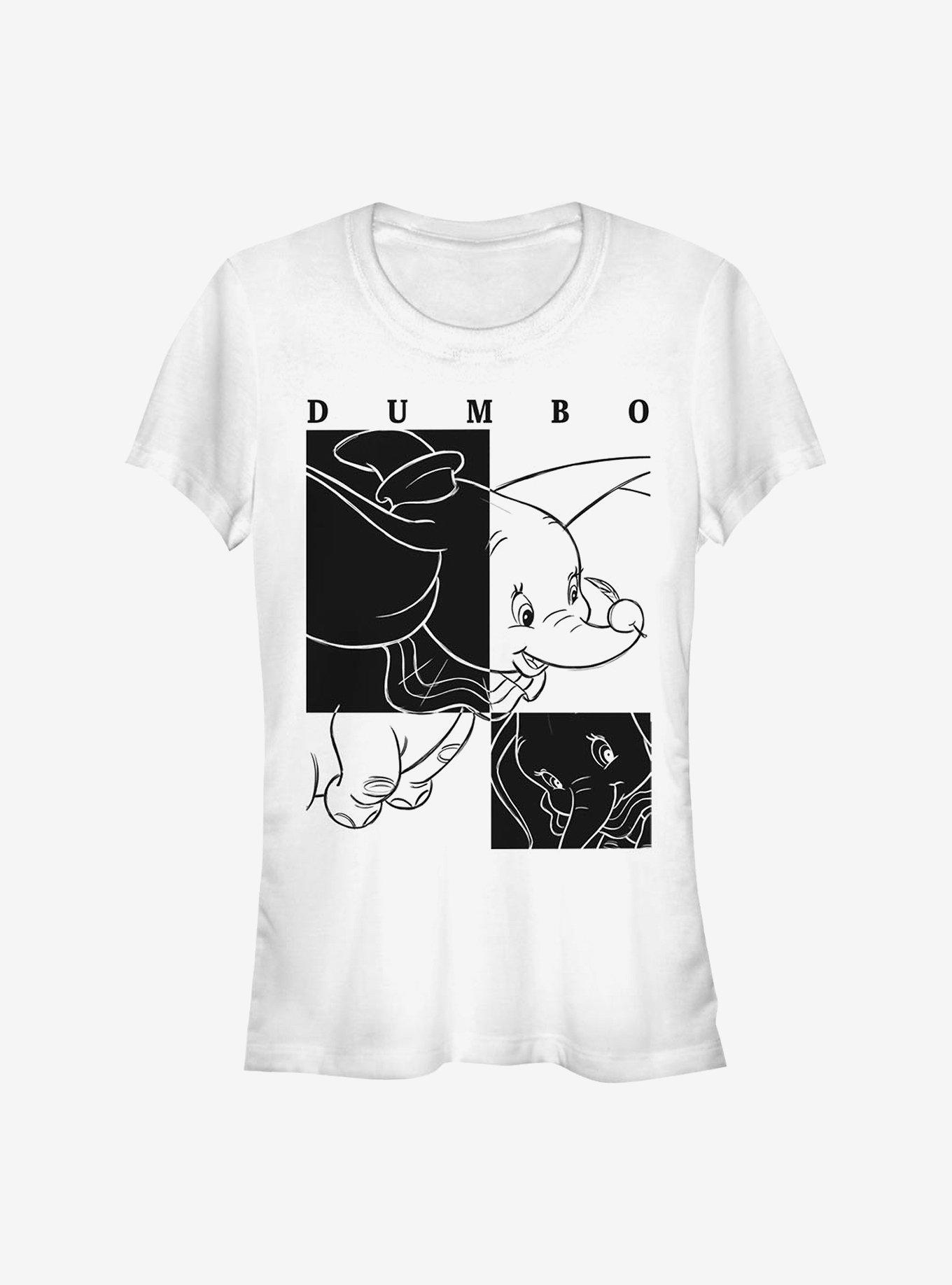 Disney Dumbo Contrast Girls T-Shirt, WHITE, hi-res