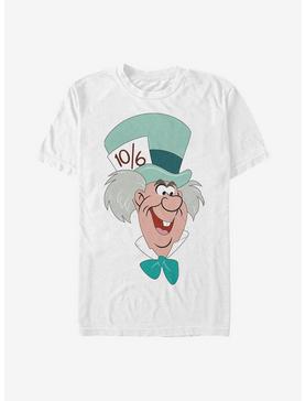 Disney Alice In Wonderland Mad Hatter Big Face T-Shirt, WHITE, hi-res