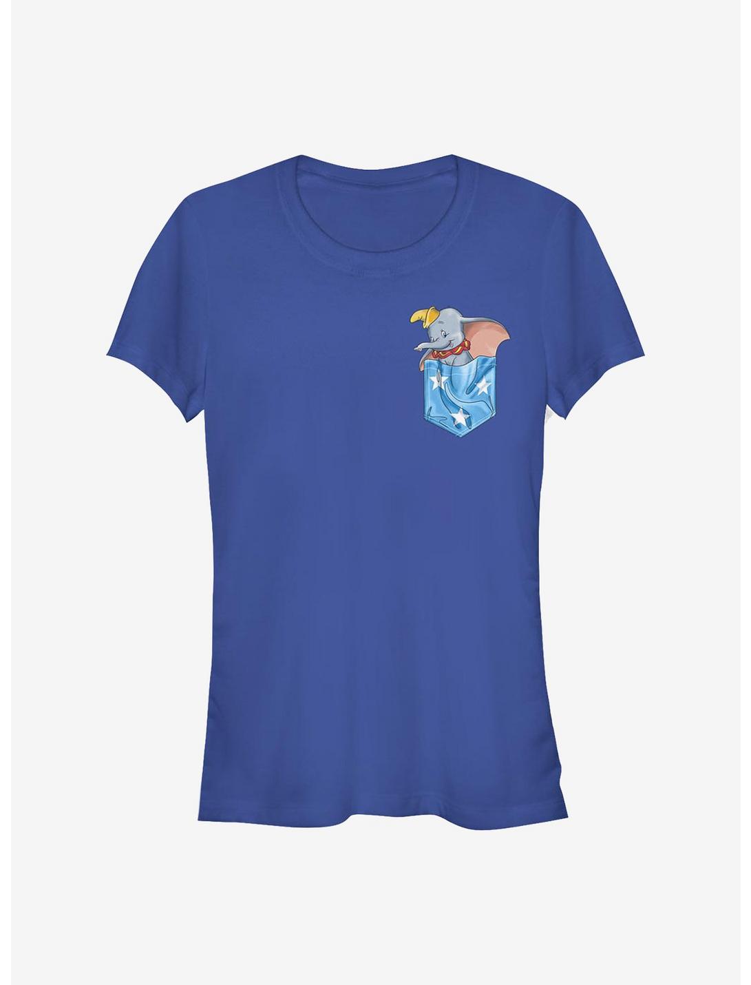 Disney Dumbo Faux Pocket Girls T-Shirt, ROYAL, hi-res