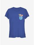 Disney Dumbo Faux Pocket Girls T-Shirt, ROYAL, hi-res