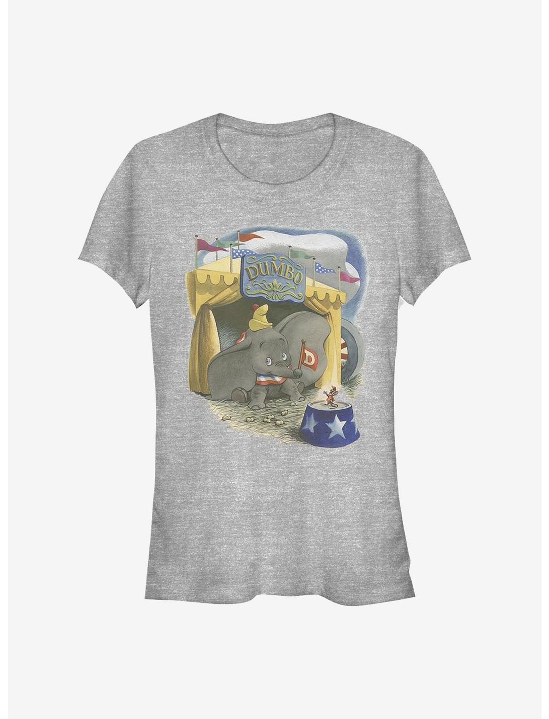 Disney Dumbo Illustrated Elephant Girls T-Shirt, ATH HTR, hi-res