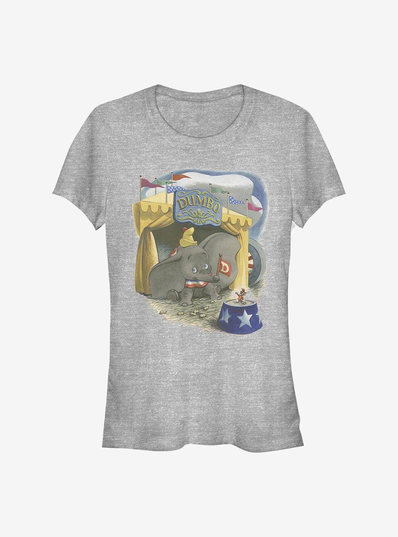 Disney Dumbo Illustrated Elephant Girls T-Shirt, ATH HTR, hi-res