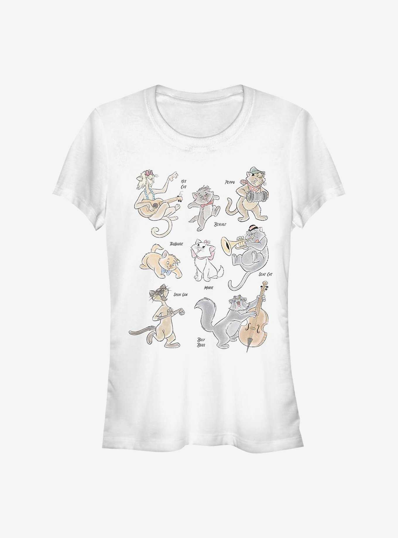 Disney The Aristocats Group Girls T-Shirt, WHITE, hi-res