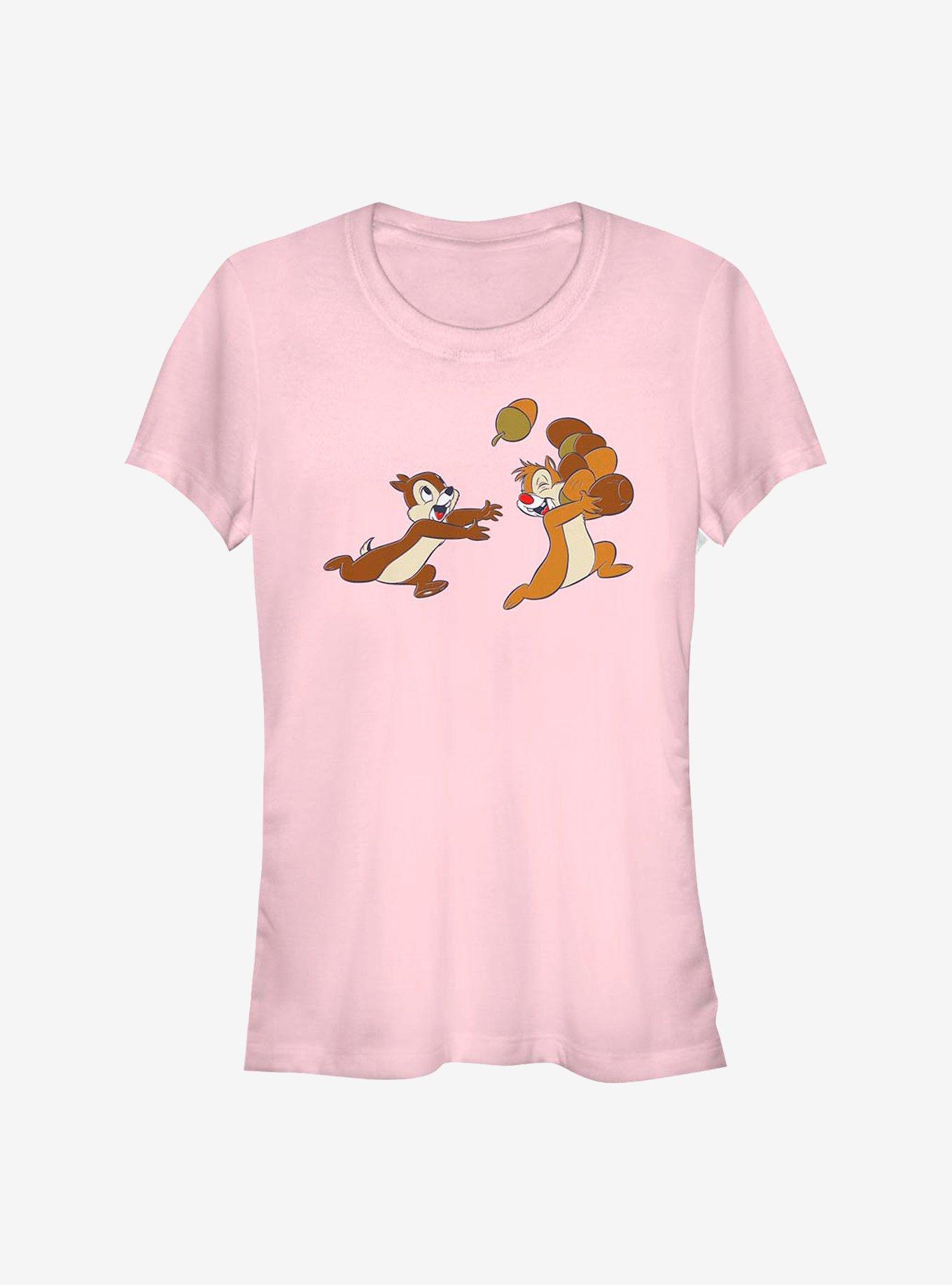 Disney Chip N' Dale Acorn Big Characters Girls T-Shirt, LIGHT PINK, hi-res