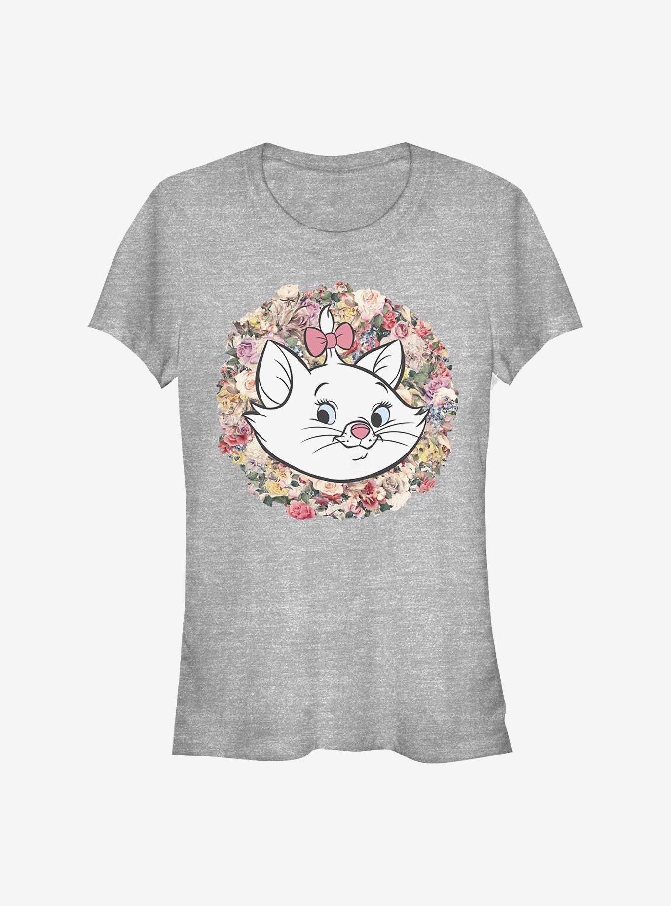 Disney The Aristocats Circle Floral Marie Girls T-Shirt, ATH HTR, hi-res