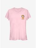 Disney Chip N' Dale Chipmunk Faux Pocket Girls T-Shirt, LIGHT PINK, hi-res
