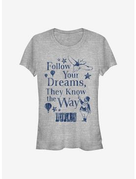 Disney Dumbo Follow Dreams Girls T-Shirt, ATH HTR, hi-res