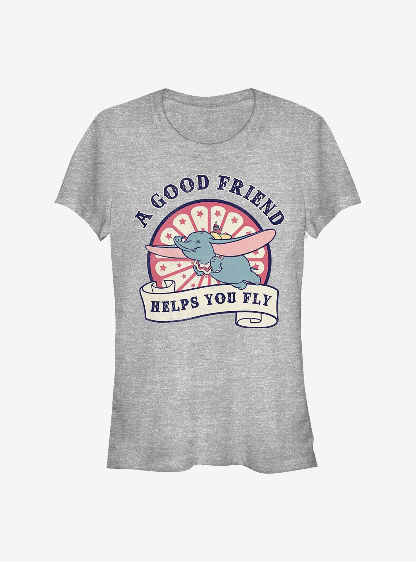 Disney Dumbo Friends Help You Fly Girls T-Shirt, ATH HTR, hi-res