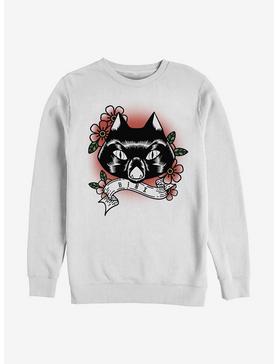 Disney Hocus Pocus Binx Cat Crew Sweatshirt, WHITE, hi-res