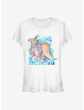Disney Dumbo Watercolor Dumbo Girls T-Shirt, WHITE, hi-res