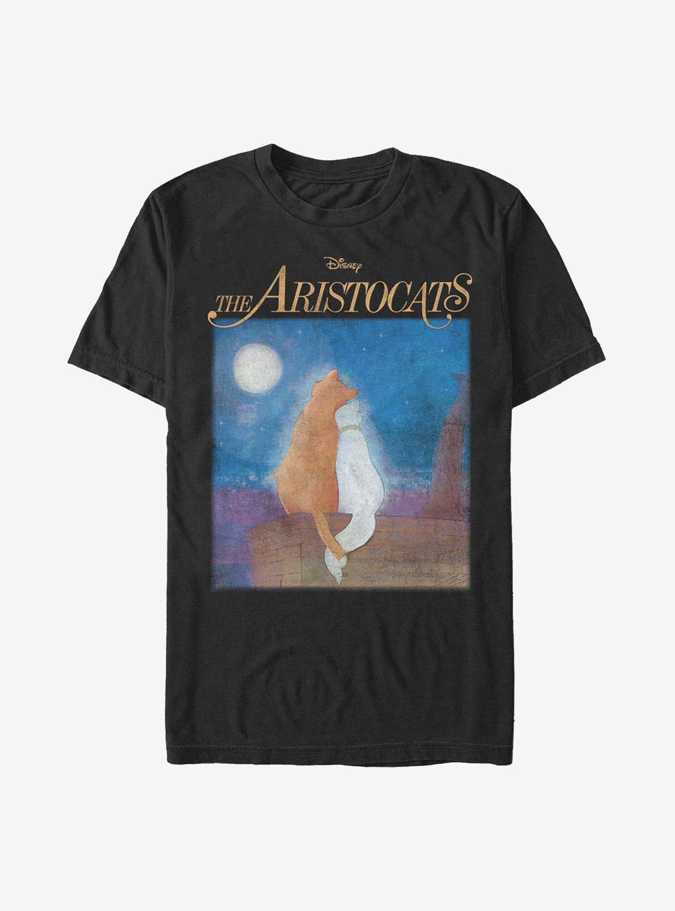 Disney The Aristocats Night Sky Stars T-Shirt, BLACK, hi-res
