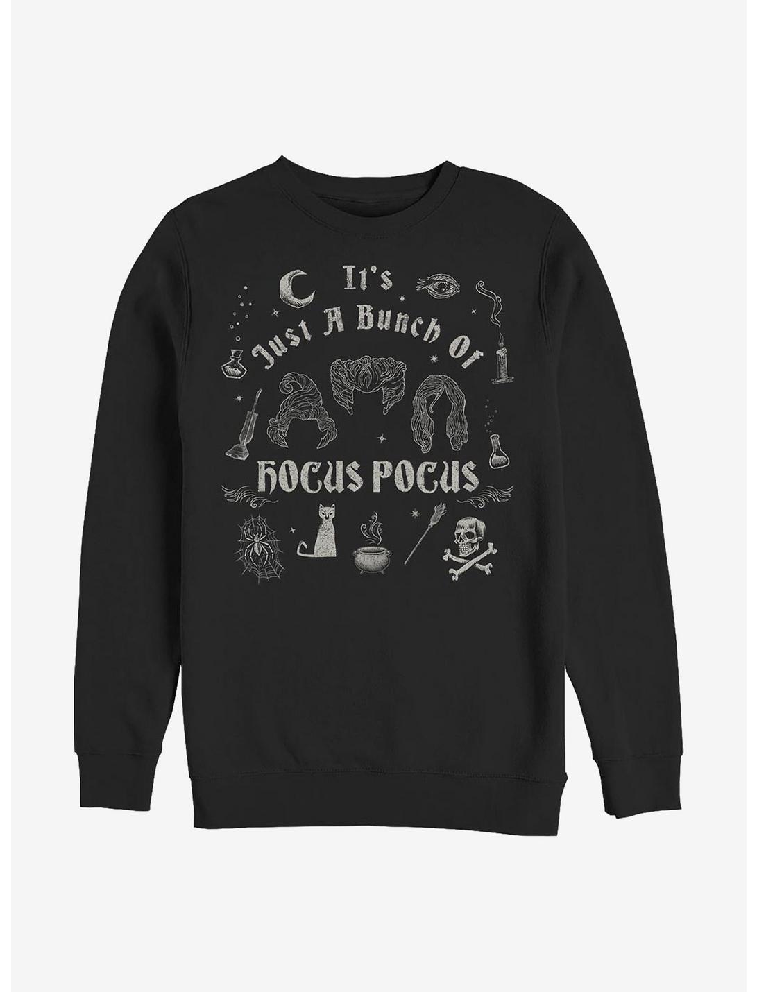 Disney Hocus Pocus A Bunch Of Hocus Pocus Crew Sweatshirt, BLACK, hi-res