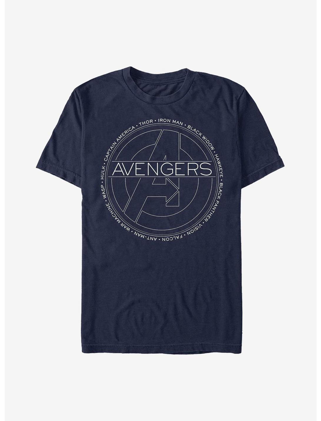 Marvel Avengers Names T-Shirt, NAVY, hi-res