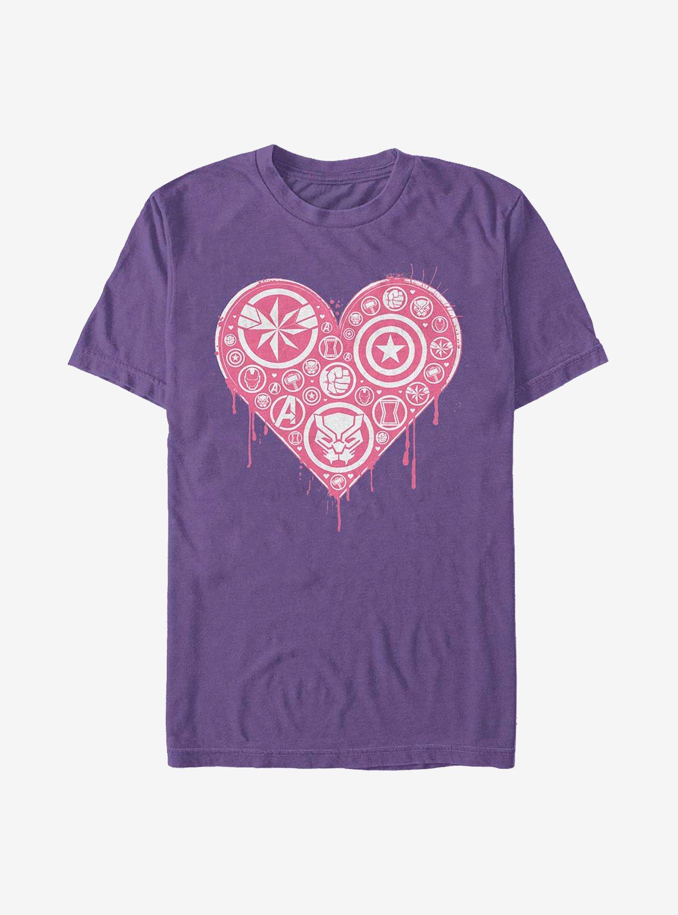 Marvel Avengers Heart Emblems T-Shirt, , hi-res