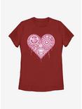 Marvel Avengers Heart Emblems Womens T-Shirt, RED, hi-res
