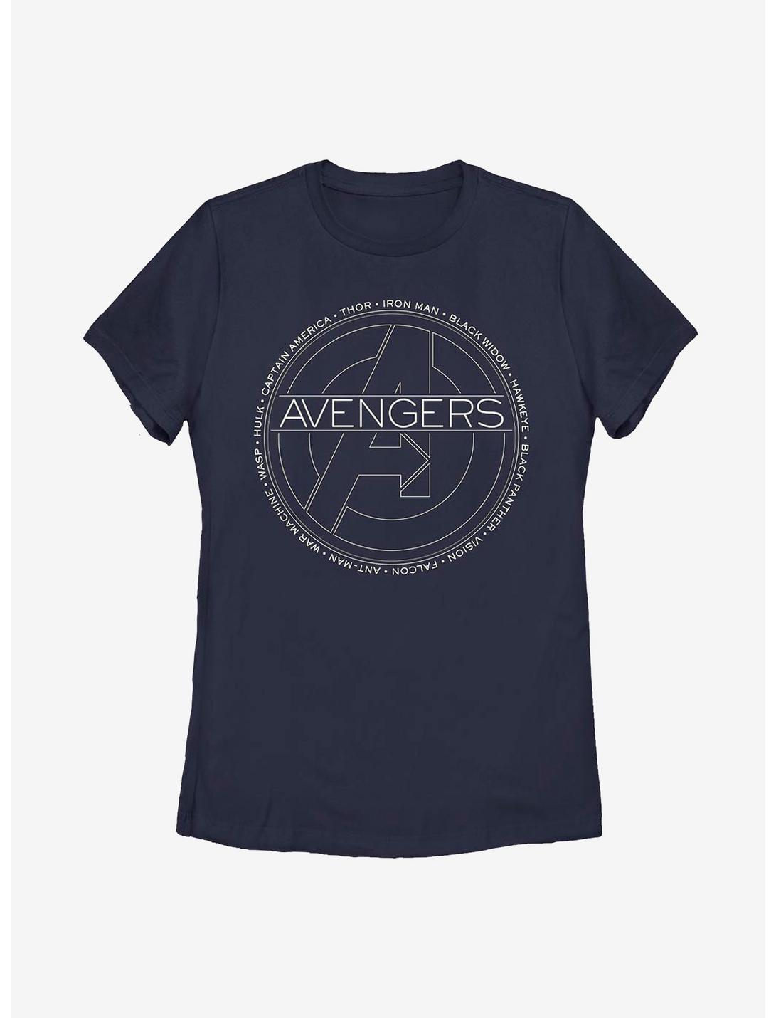 Marvel Avengers Names Womens T-Shirt, NAVY, hi-res