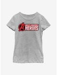 Marvel Avengers Cracks Youth Girls T-Shirt, ATH HTR, hi-res
