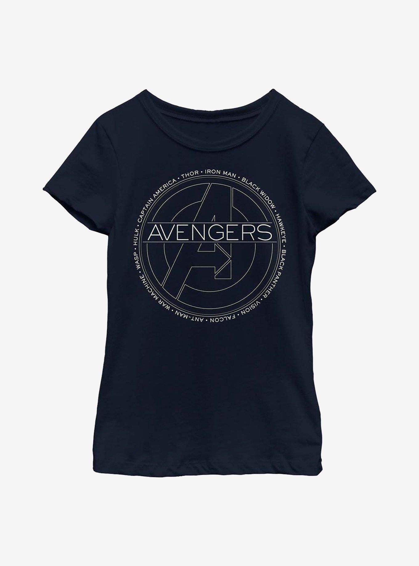 Marvel Avengers Names Youth Girls T-Shirt, , hi-res