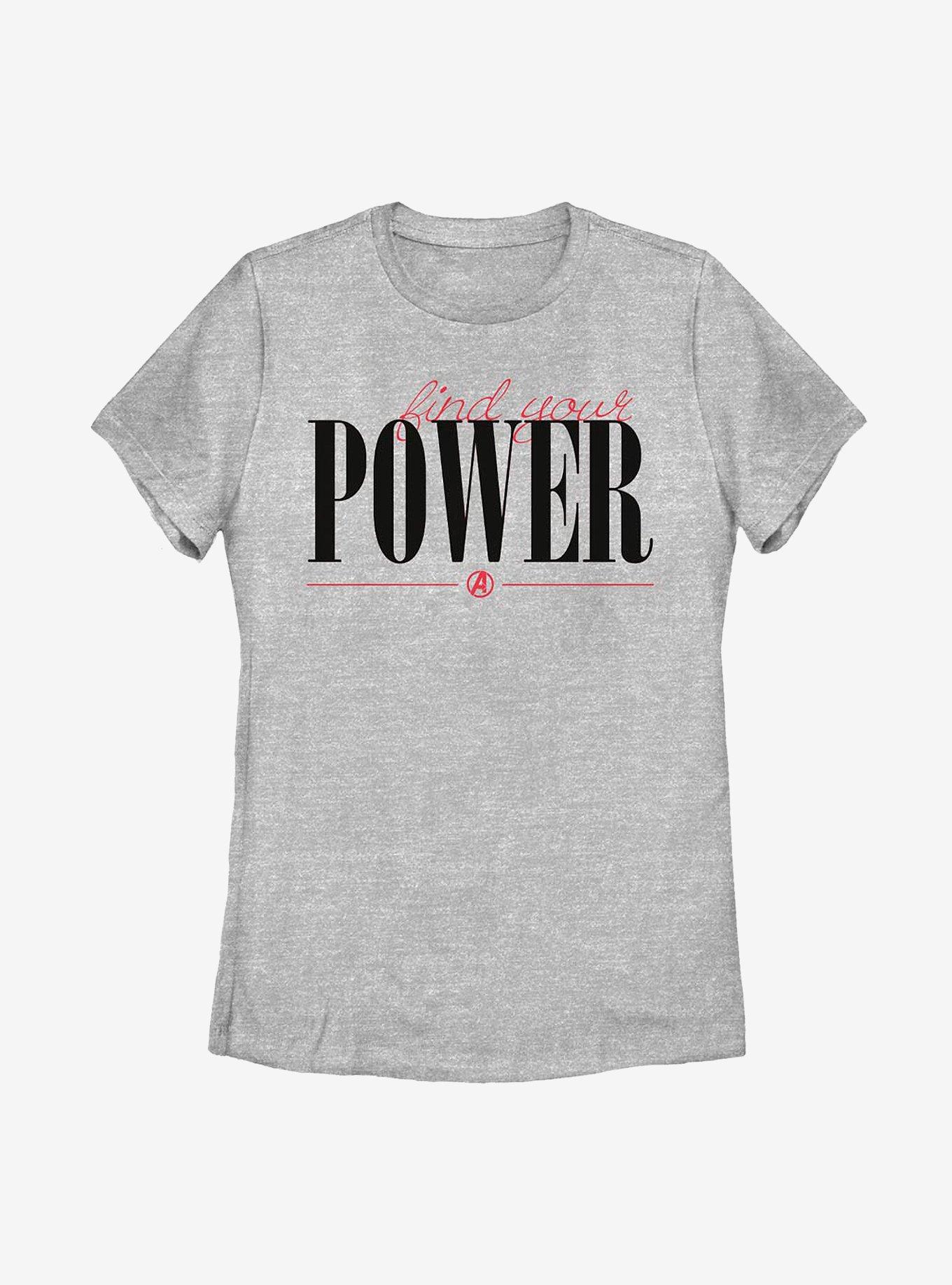 Marvel Avengers Power Script Womens T-Shirt, ATH HTR, hi-res