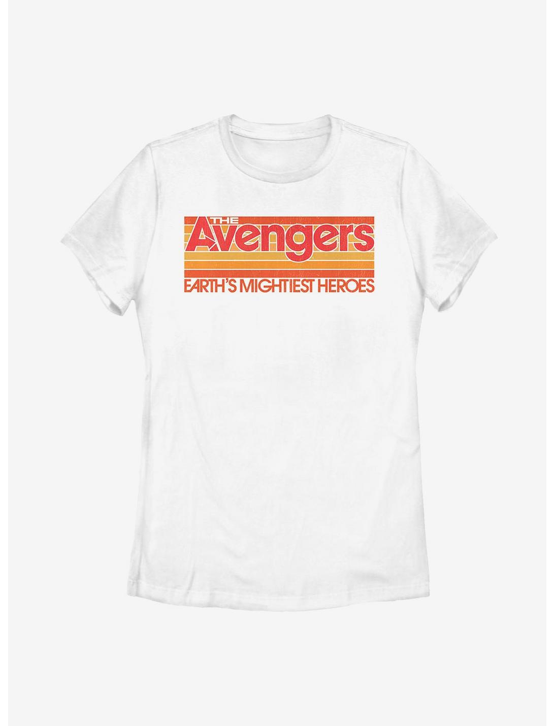 Marvel Avengers Retro Avengers Womens T-Shirt, WHITE, hi-res